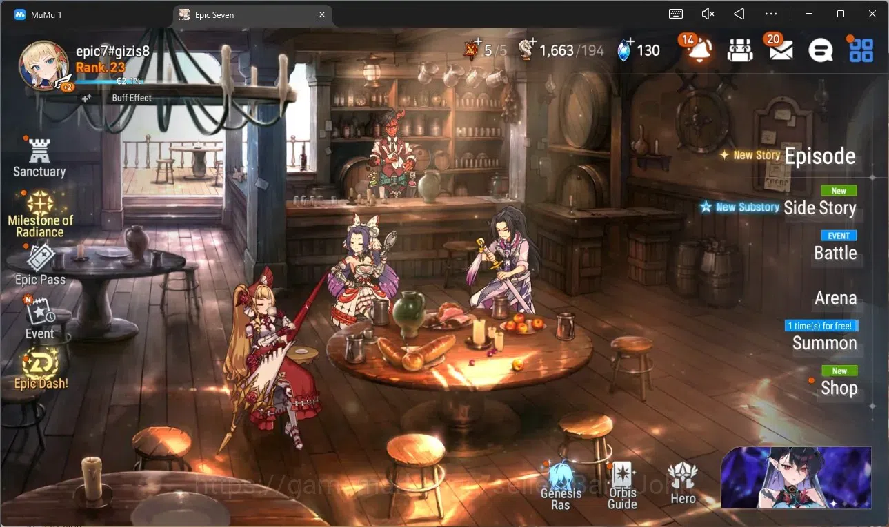 Epic Seven Accounts Limited Hero Global Unverif |5 ML(Belian,SOT Snow,B Hwayoung,DP Aria,TR Elvira)|PoH ON|SS 130|Stigma 1