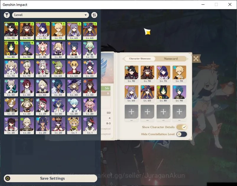 Genshin Impact Accounts Mid Game ASIA|AR 56|3 Limited+5 [5*Weapon]|Hu Tao+Sign, Raiden Shogun, Wriothesley|Keqing Bennett