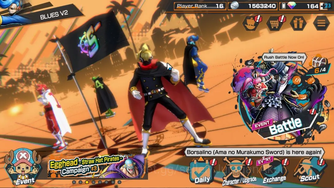 One Piece Bounty Rush Accounts Global| 5 META EX|4Emperor D Luffy,Pirates D Roger image 1