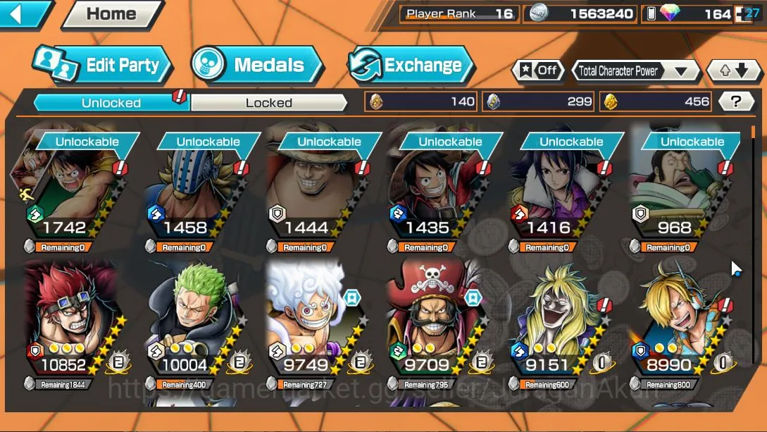 One Piece Bounty Rush Accounts Global| 5 META EX|4Emperor D Luffy,Pirates D Roger image 2