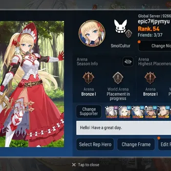 Epic Seven Accounts Limited Hero Global|7ML(Staeyou,A.Ravi,R.Roana,A.Shadow,S.P.Politia,)|PoH+Bless ON|Check