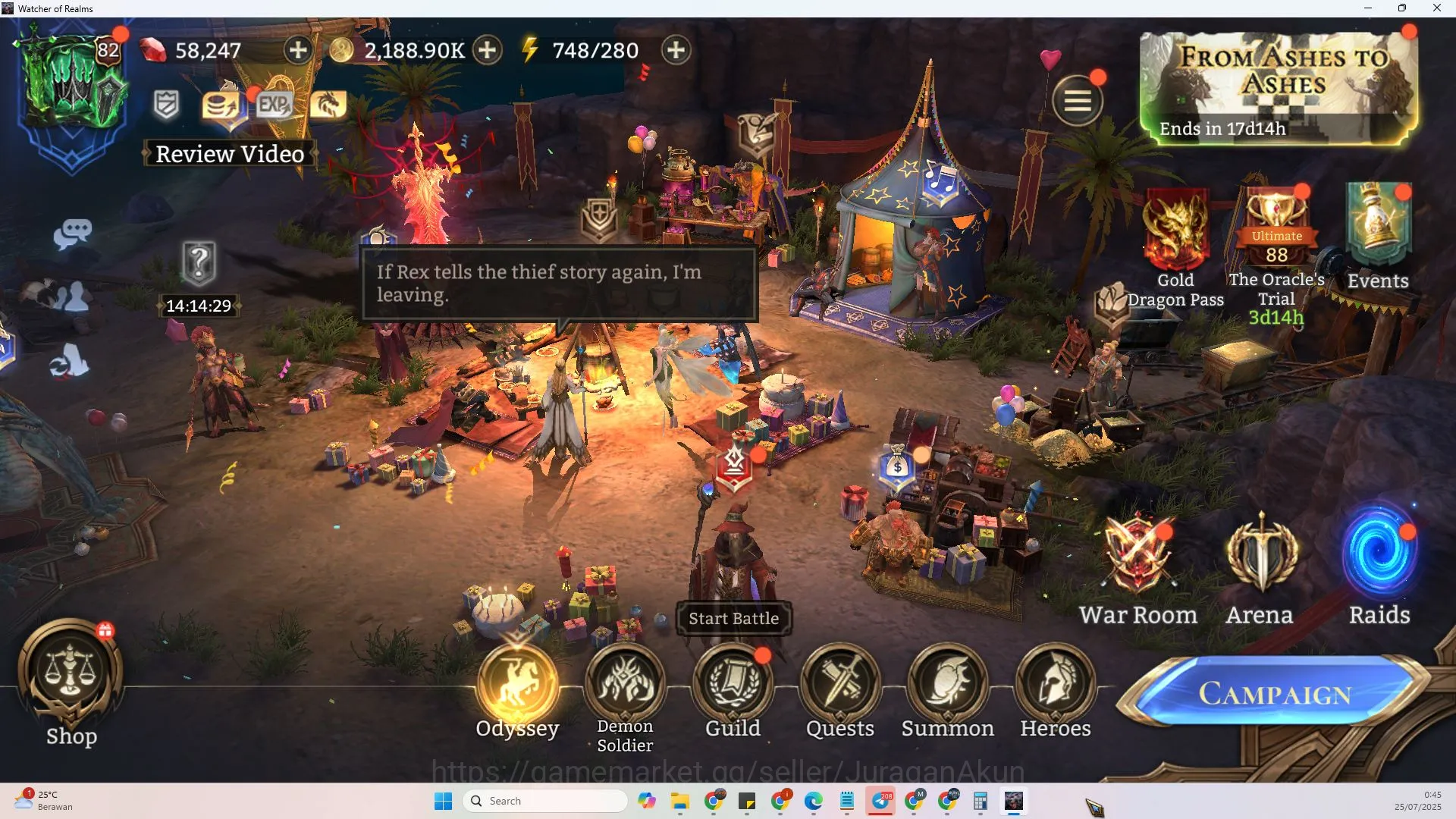 60x|Pwr6.4M|10Lord(PraetusA3,Ingrid,Aracha etc)71Legend|Unamable Ajax|58K Diamond,217Crystal,10Legnd summon(WOR893) Watcher of Realms End-Game 60x|Pwr6.4M|10Lord(PraetusA3,Ingrid,Aracha etc)71L image 1