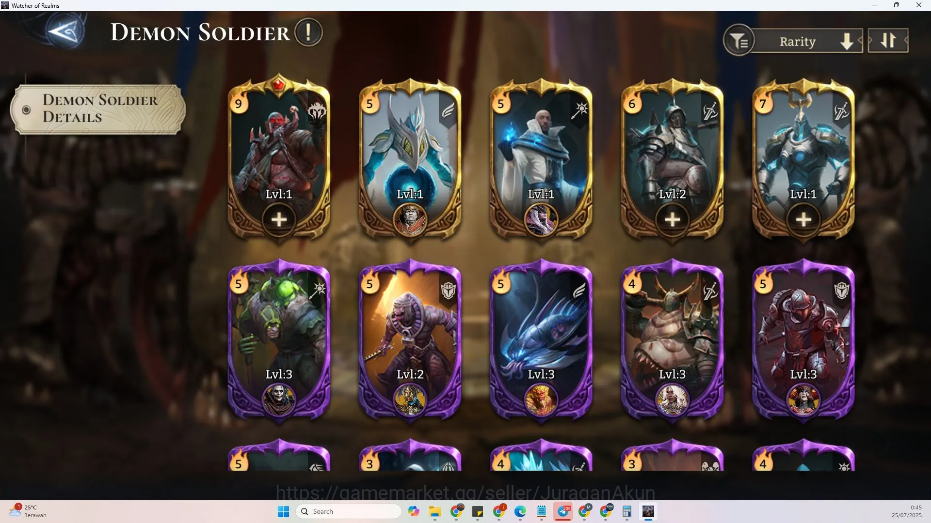 Watcher of Realms Accounts End-Game 60x|Pwr6.4M|10Lord(PraetusA3,Ingrid,Aracha etc)71Legend|Unamable Ajax|58K 8