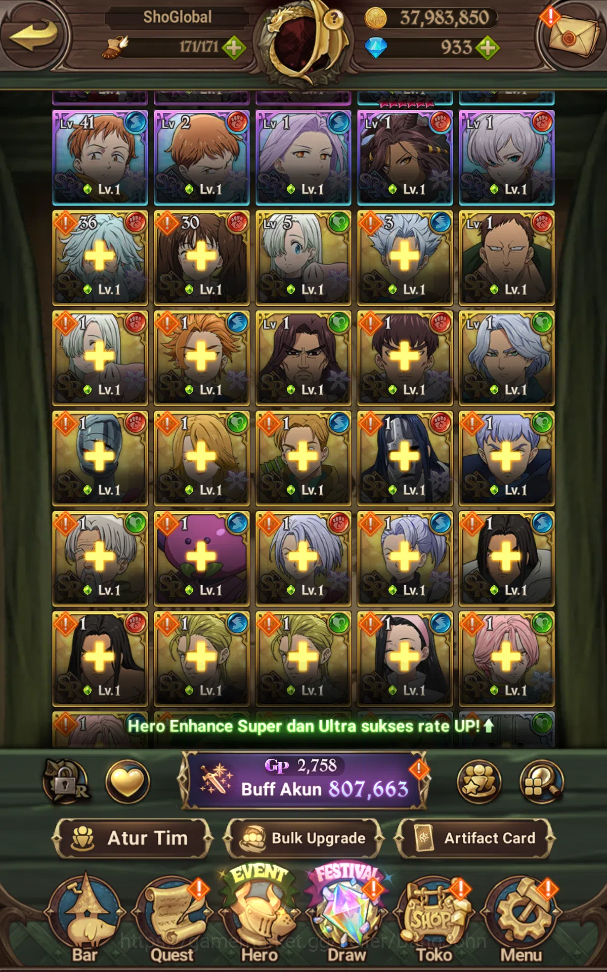 The Seven Deadly Sins: Grand Cross Accounts Global | Starter | DM 914|811K CC|UR Ban,Ludociel, image 9