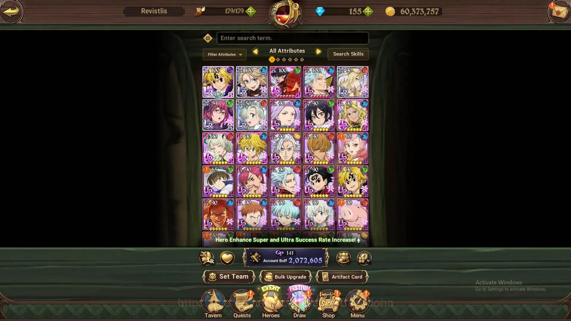 The Seven Deadly Sins: Grand Cross Accounts Global | 2.07M CC | 155 DM |LR: 5|UR: 10|LR Nemesi image 13