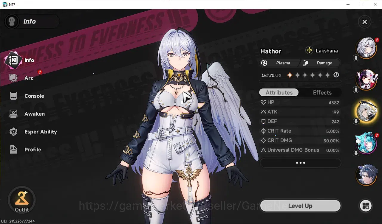 Neverness to Everness Accounts GLOBAL NA|HL 11|TL 4|3 S-Class Chaos+Skin,Lacrimos image 6