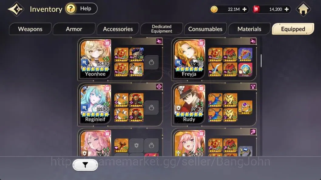 Seven Knights Re:Birth Accounts Global|FullEX7(Juri,Fai,Gelidus,Melia,Rosie)35TC6( image 11