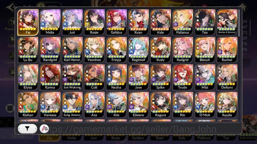 Seven Knights Re:Birth Accounts Global|FullEX7(Juri,Fai,Gelidus,Melia,Rosie)35TC6( image 2