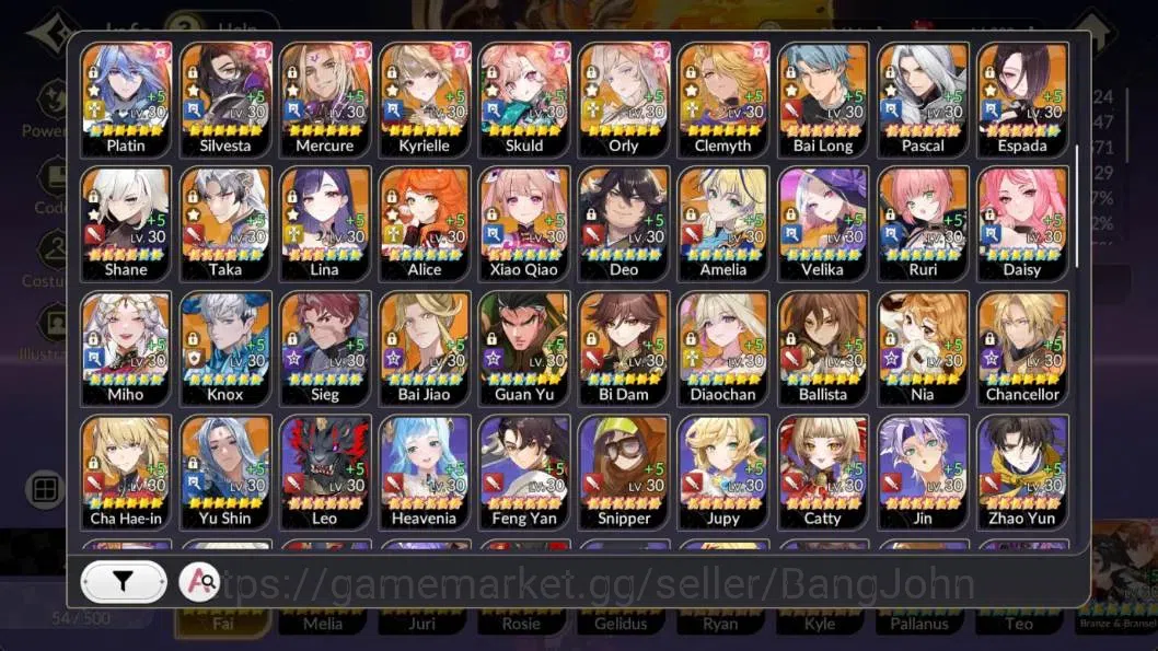Seven Knights Re:Birth Accounts Global|FullEX7(Juri,Fai,Gelidus,Melia,Rosie)35TC6( image 3