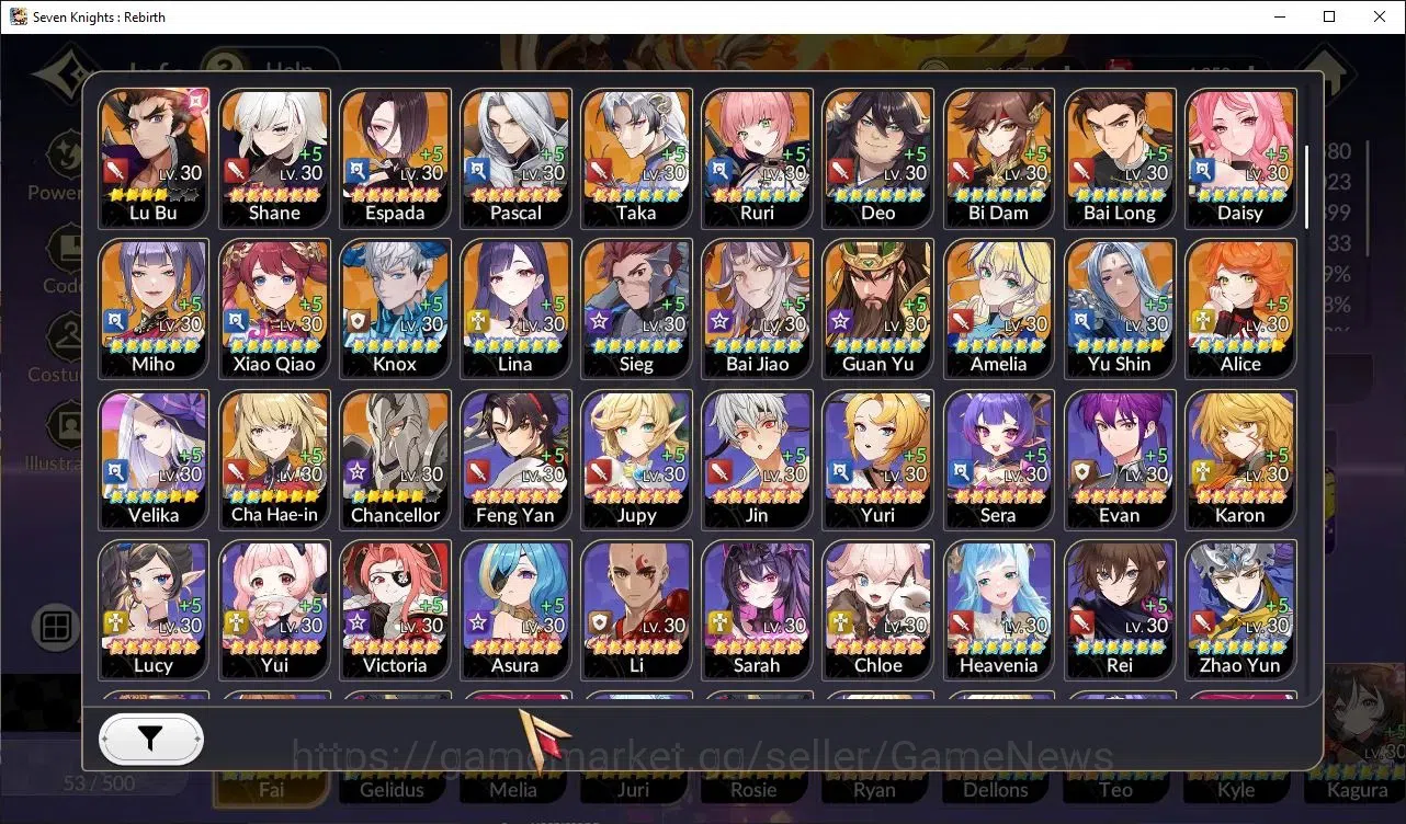Seven Knights Re:Birth Accounts GLOBAL SEA|Full ex-7k[FaiTC2,GelidusTC1,Melia,Juri image 2