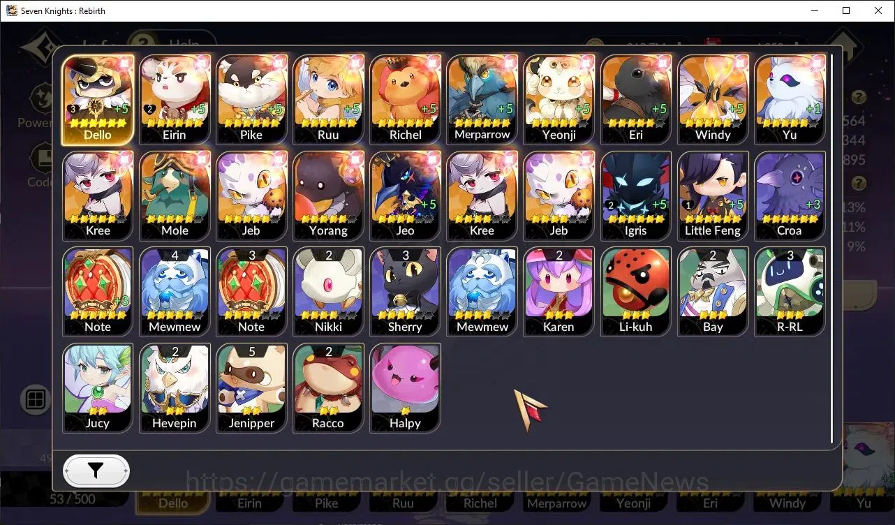 Seven Knights Re:Birth Accounts GLOBAL SEA|Full ex-7k[FaiTC2,GelidusTC1,Melia,Juri image 3