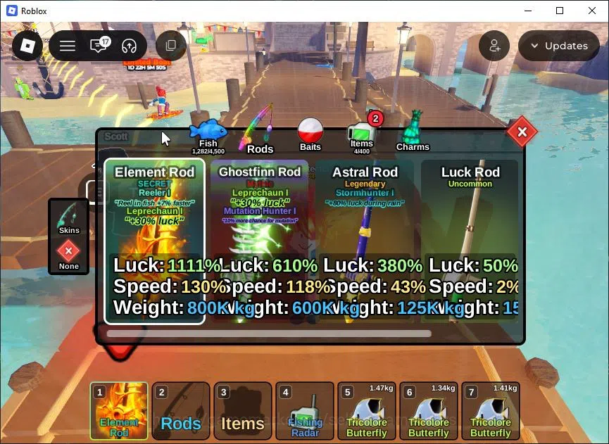 Roblox Accounts Lv 384 Fish It 1 Rod Secret (Element) 1 Mythic (Gh image 2