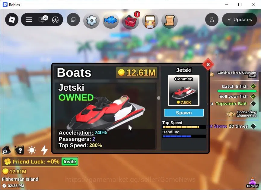 Roblox Accounts Lv 384 Fish It 1 Rod Secret (Element) 1 Mythic (Gh image 9
