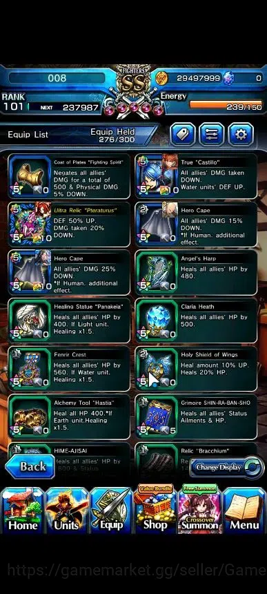 Grand Summoners Accounts Global|Rank 101|21 Ascend+7 TW|(Saitama,Hajime,Chl image 14