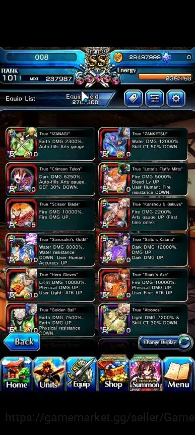 Grand Summoners Accounts Global|Rank 101|21 Ascend+7 TW|(Saitama,Hajime,Chl image 5