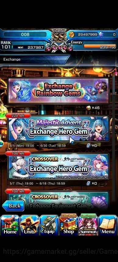 Grand Summoners Accounts Global|Rank 101|21 Ascend+7 TW|(Saitama,Hajime,Chl image 8