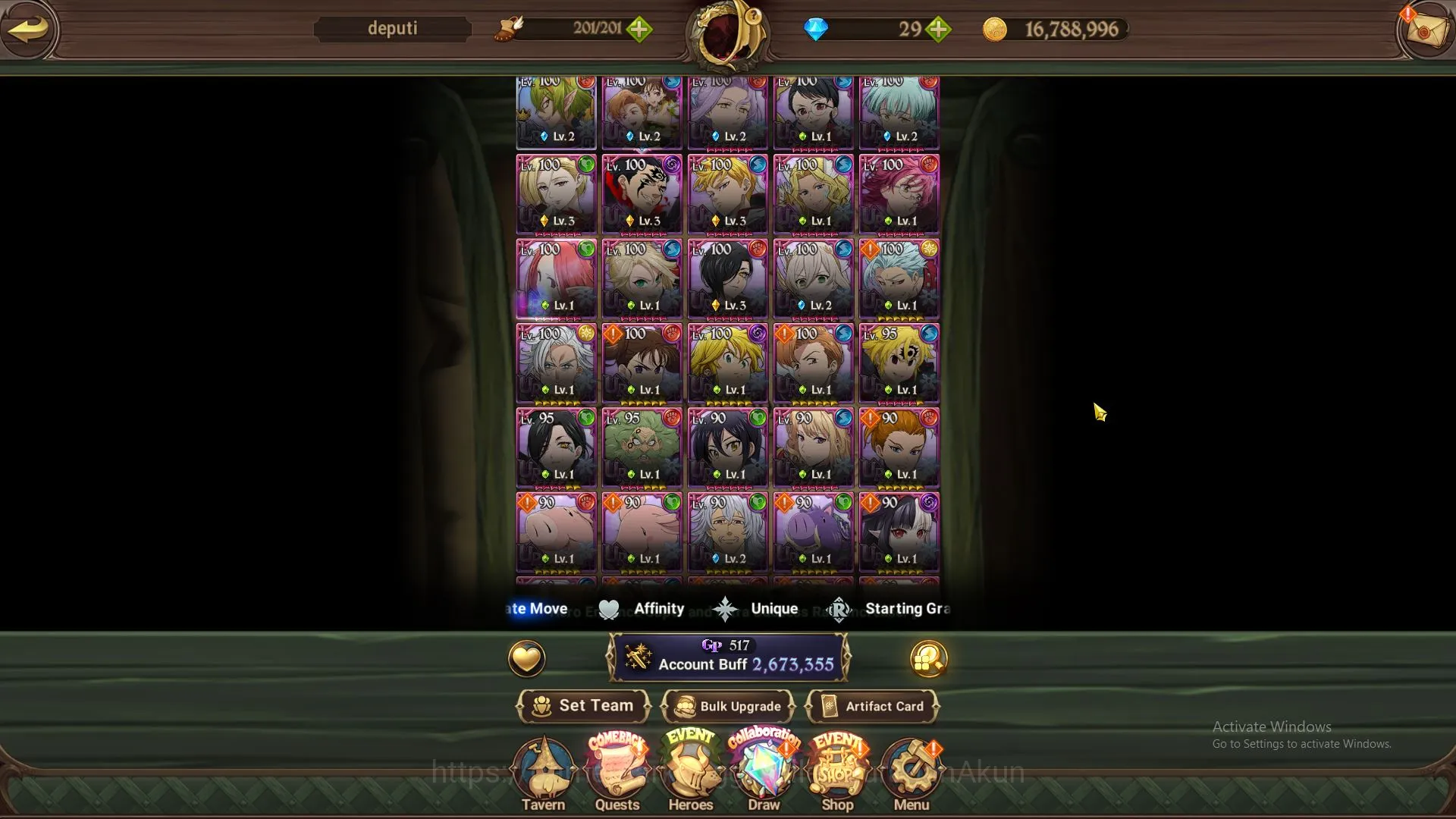 The Seven Deadly Sins: Grand Cross Accounts Midgame ASIA|2,6M CC|1LR + 5UR + Collab Solev 2