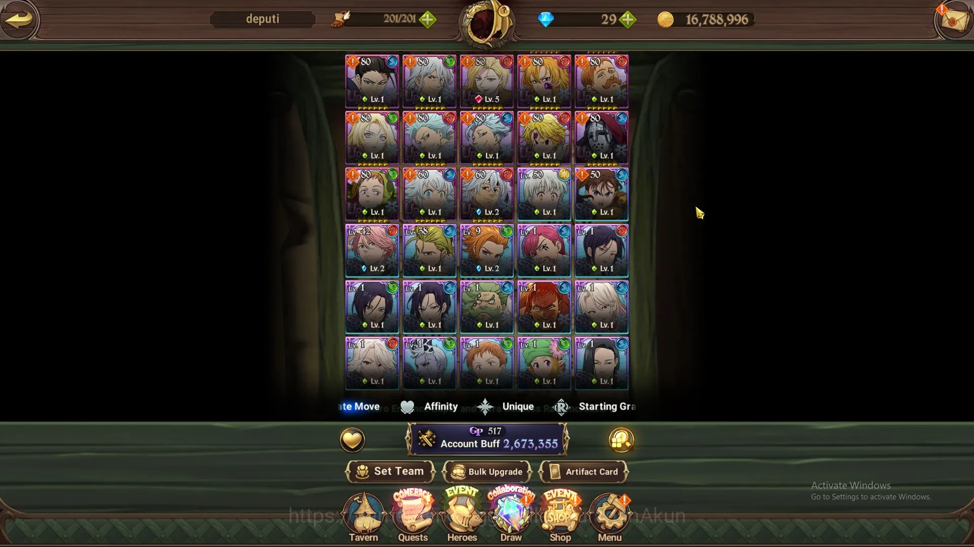 The Seven Deadly Sins: Grand Cross Accounts Midgame ASIA|2,6M CC|1LR + 5UR + Collab Solev 4