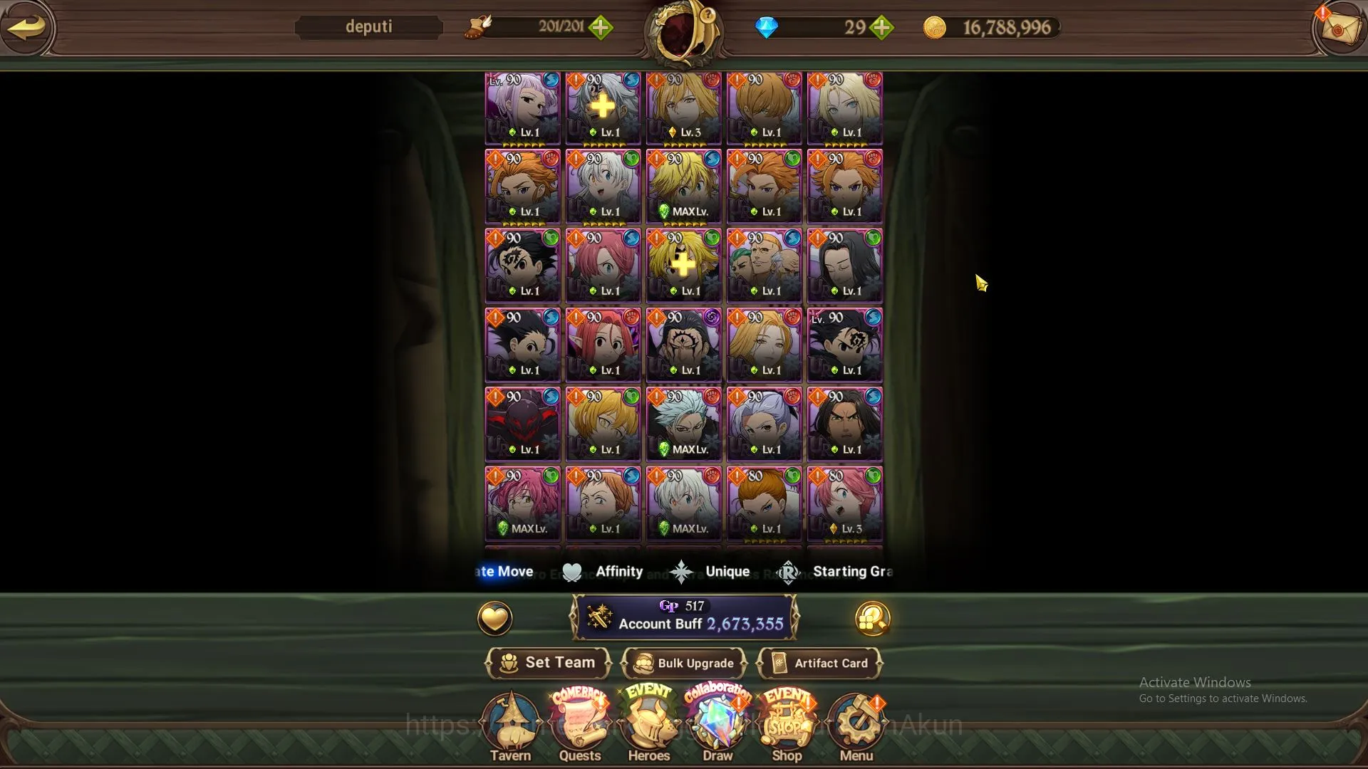The Seven Deadly Sins: Grand Cross Accounts Midgame ASIA|2,6M CC|1LR + 5UR + Collab Solev 5