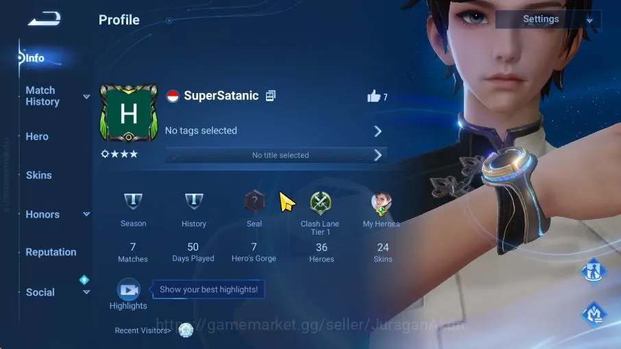 Honor of Kings Accounts Hero 36 Skin 24|Legend Lady Sun,Epic Zilong,Event( image 4