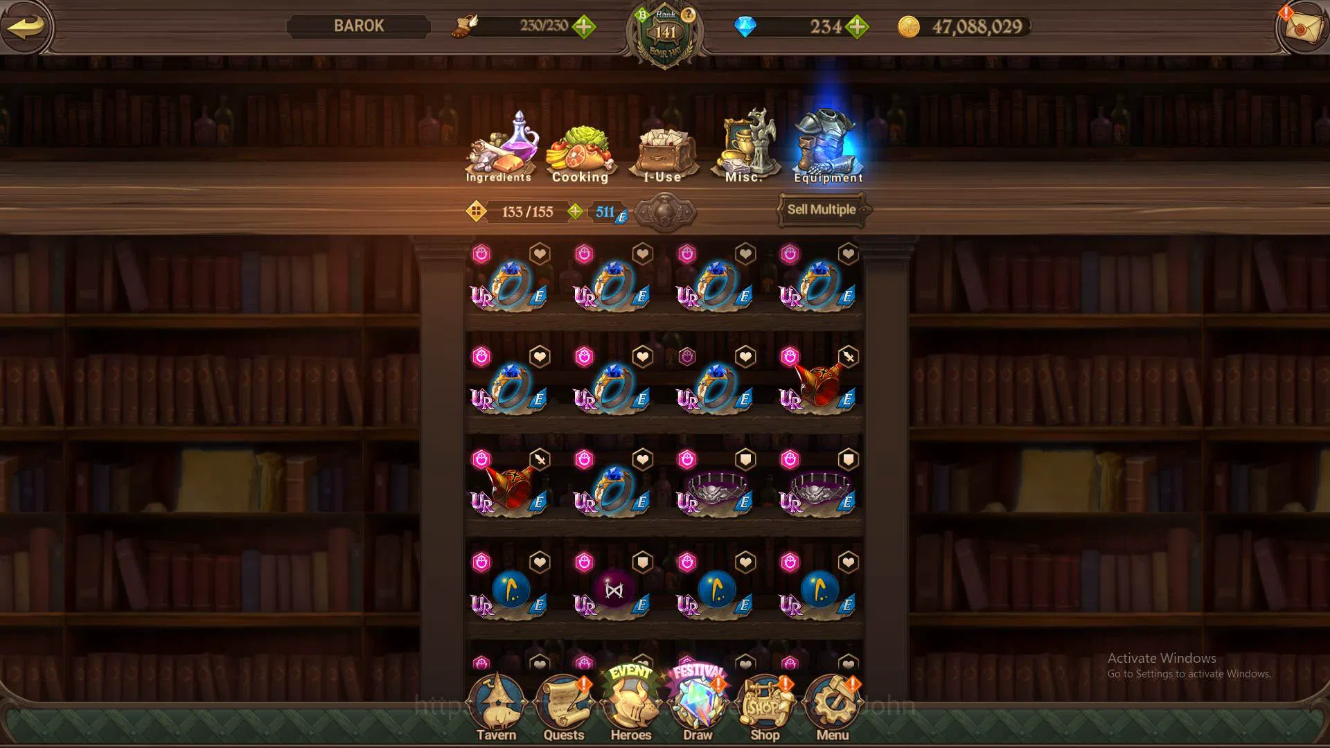 The Seven Deadly Sins: Grand Cross Accounts Others ASIA|LS135-DM234|7LR CUsack5/6,Merlin5/6,Brunhild4/6|Full 11