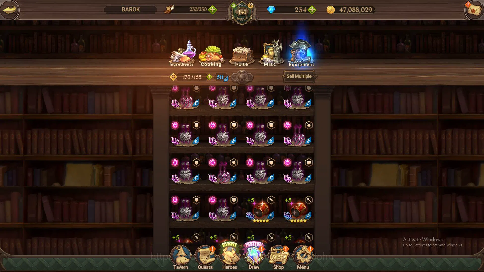 The Seven Deadly Sins: Grand Cross Accounts Others ASIA|LS135-DM234|7LR CUsack5/6,Merlin5/6,Brunhild4/6|Full 14