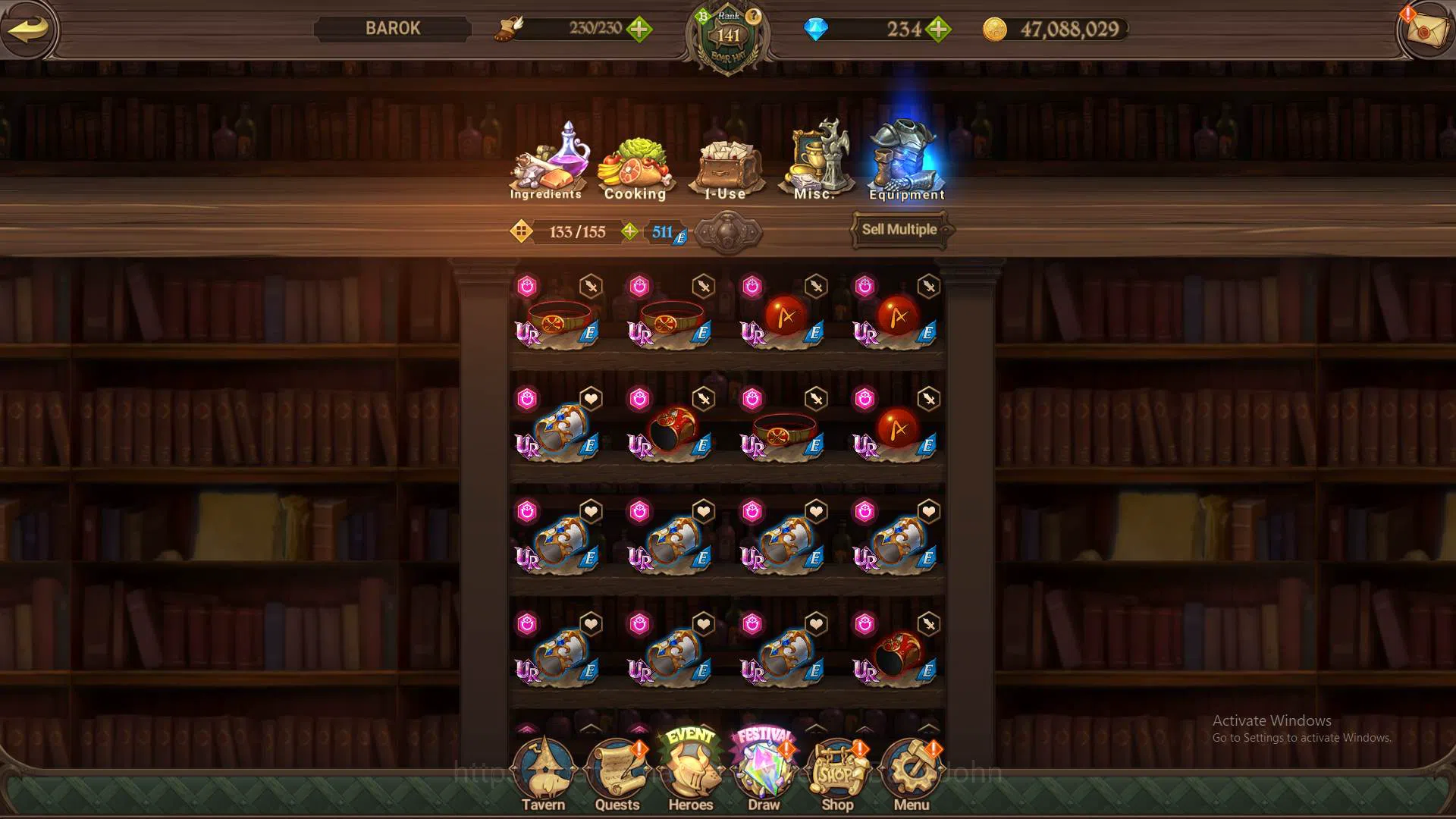 The Seven Deadly Sins: Grand Cross Accounts Others ASIA|LS135-DM234|7LR CUsack5/6,Merlin5/6,Brunhild4/6|Full 8