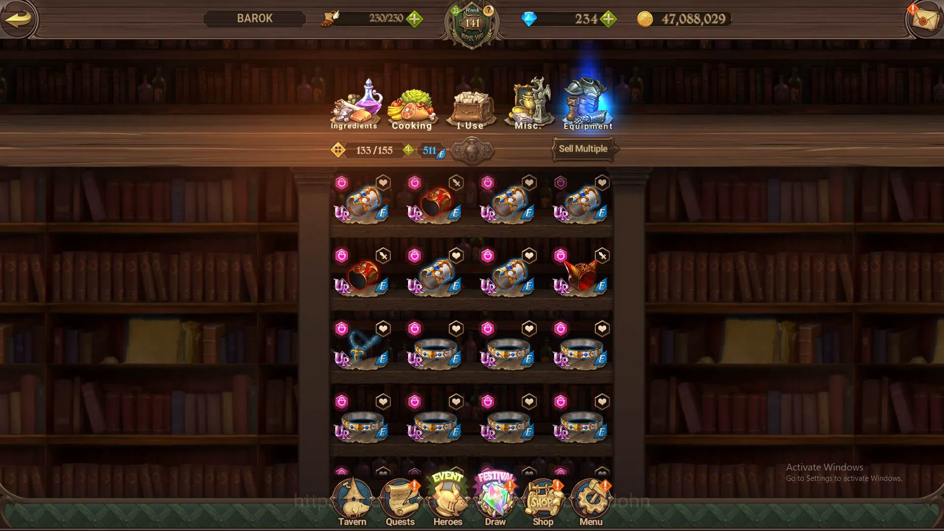 The Seven Deadly Sins: Grand Cross Accounts Others ASIA|LS135-DM234|7LR CUsack5/6,Merlin5/6,Brunhild4/6|Full 9