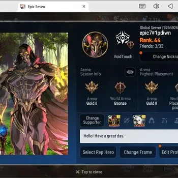Epic Seven Accounts Starter Global starter|5ML (NOTOS,ROL, ylnav)|Bless ON| Limit aube sign|ML pity 20|Thater use fallen