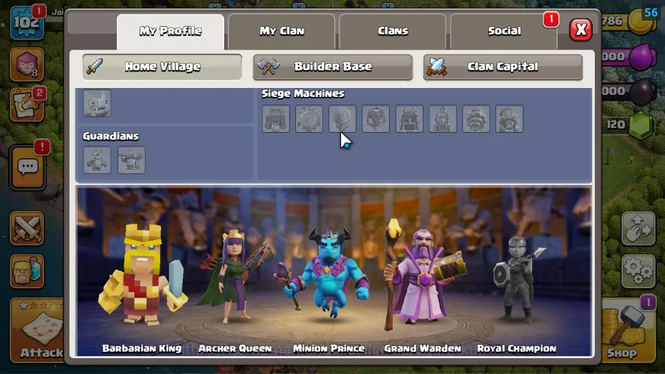 Clash of Clans Accounts Mid-Tier TH 12 - BH 7|Limited Skin|LV 102|HH 5|BK 39,AQ 44,GW 10,MP 24,RC 0|CN ON|Protect OFF|TAKE 3