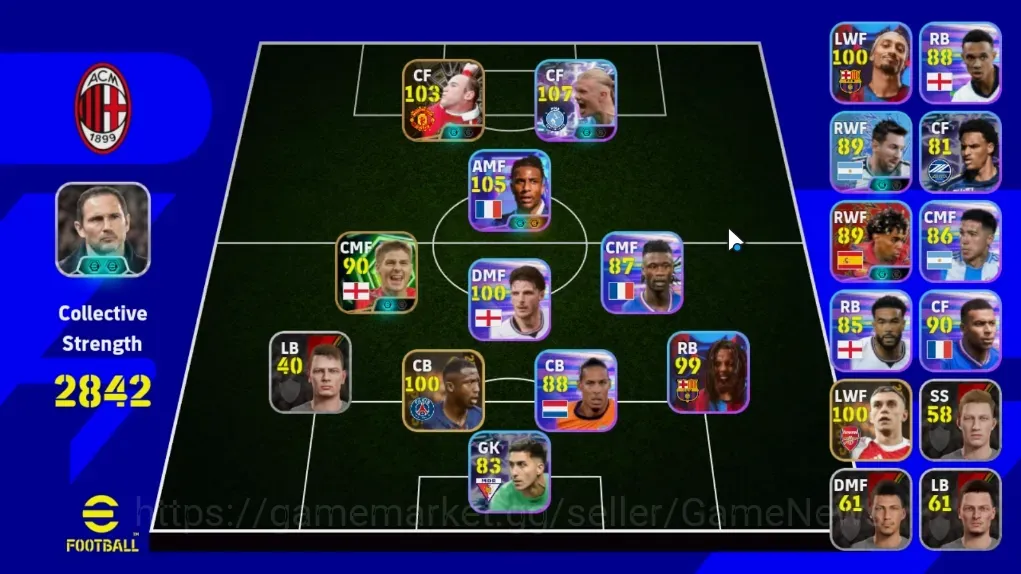 eFootball Accounts Legends & Iconic Players Android|6 Show Time Erling Haaland,Michael Olise,Lionel Messi,Lamine Yamal|2 1
