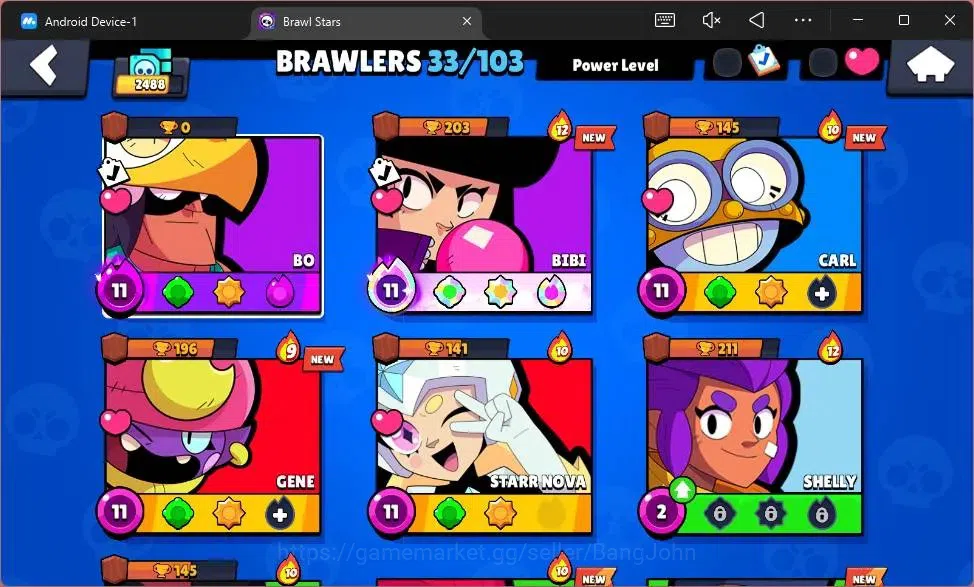 Brawl Stars Accounts Global |2488 Trophy|33 Brawler|2 Max Hypercharge(B image 5