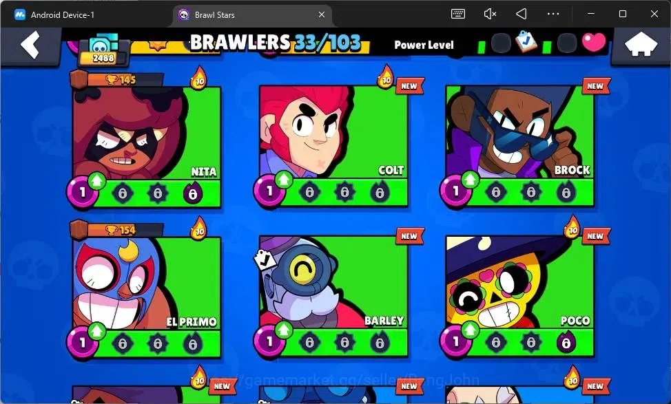 Brawl Stars Accounts Global |2488 Trophy|33 Brawler|2 Max Hypercharge(B image 6