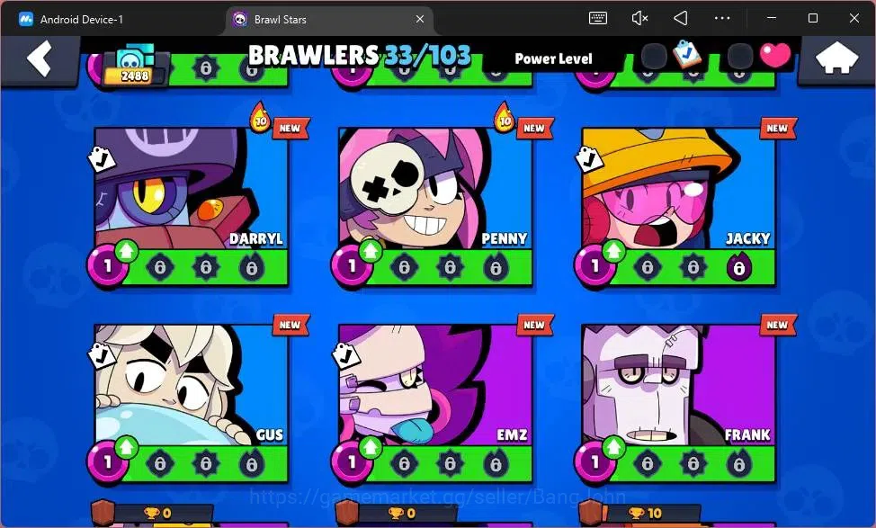 Brawl Stars Accounts Global |2488 Trophy|33 Brawler|2 Max Hypercharge(B image 8