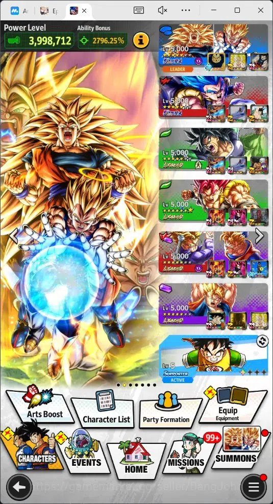 Dragon Ball Legends Accounts High-End Android |Lvl 149|Ready PVP|14.7M Total Power|1.3K CC|4 LR|5 UL|LR Trunks&Gohan,SSG 19