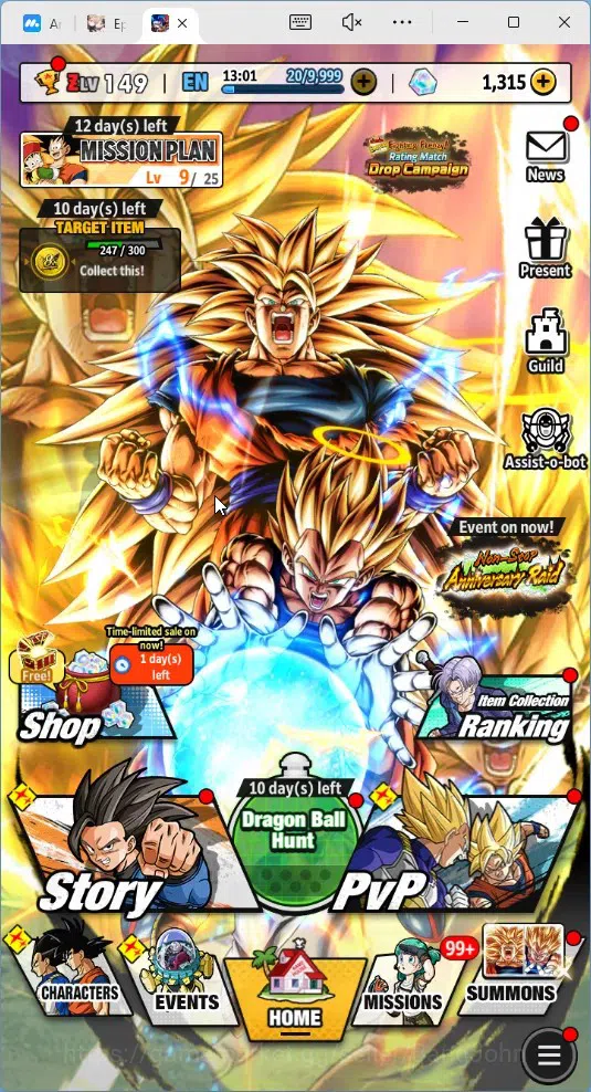 Dragon Ball Legends Accounts High-End Android |Lvl 149|Ready PVP|14.7M Total Power|1.3K CC|4 LR|5 UL|LR Trunks&Gohan,SSG 20