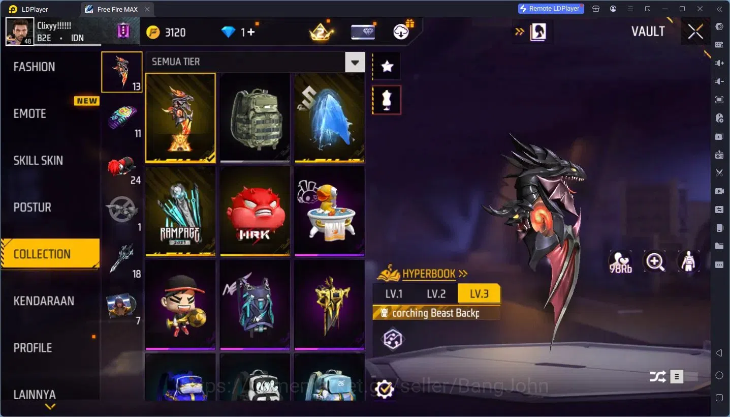 Free Fire Accounts Indonesia|Vault 86|Evo(AB-Destiny Guardian Lv7) |  image 15