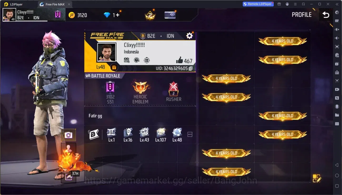 Free Fire Accounts Indonesia|Vault 86|Evo(AB-Destiny Guardian Lv7) |  image 2
