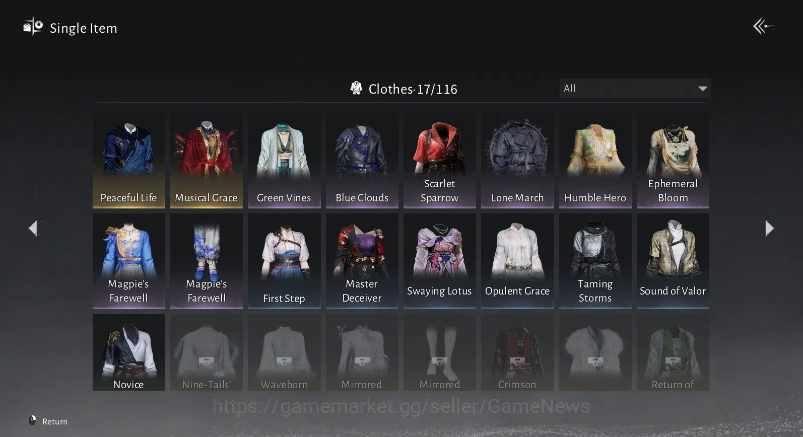 Where Winds Meet Accounts GLOBAL|Lv 79|GS 20k|Muscial Grace Sets+Magpie Farewell,etc|Maple Sorrow|Fleethoof Mouth|Oddity 18