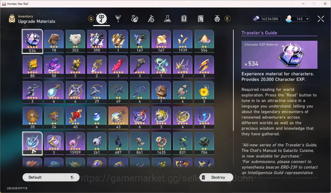 Honkai Star Rail Accounts ASIA|TL 70|25 Limited,Casto Premium Tim|[Hyacine,A image 11