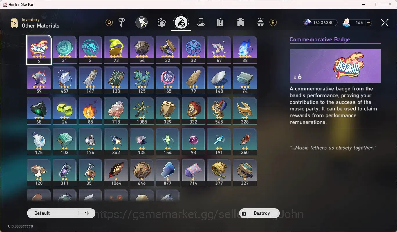 Honkai Star Rail Accounts ASIA|TL 70|25 Limited,Casto Premium Tim|[Hyacine,A image 14