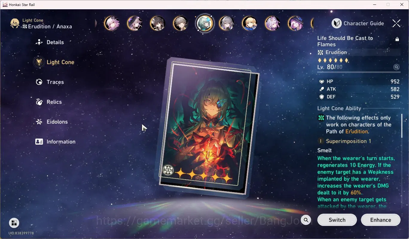 Honkai Star Rail Accounts ASIA|TL 70|25 Limited,Casto Premium Tim|[Hyacine,A image 5