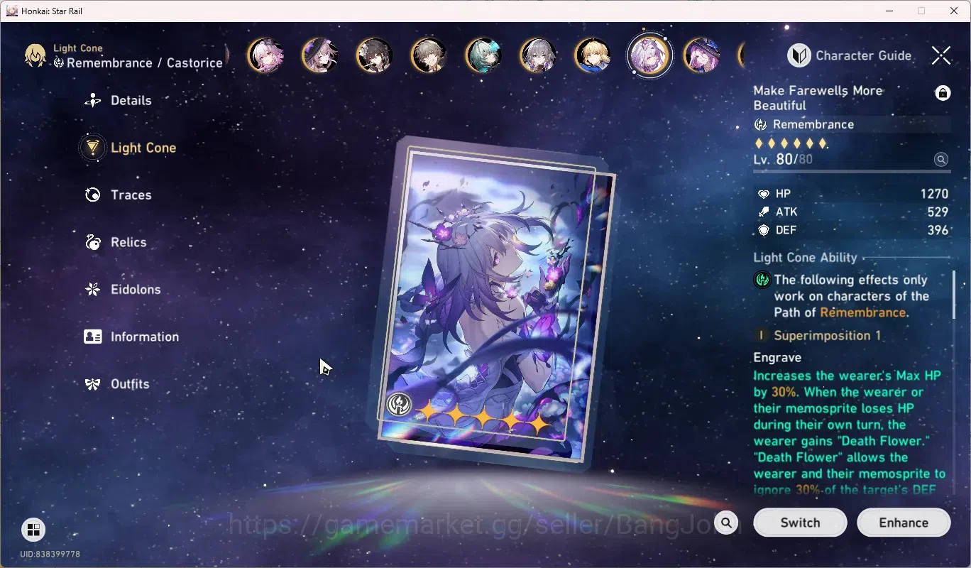 Honkai Star Rail Accounts ASIA|TL 70|25 Limited,Casto Premium Tim|[Hyacine,A image 7
