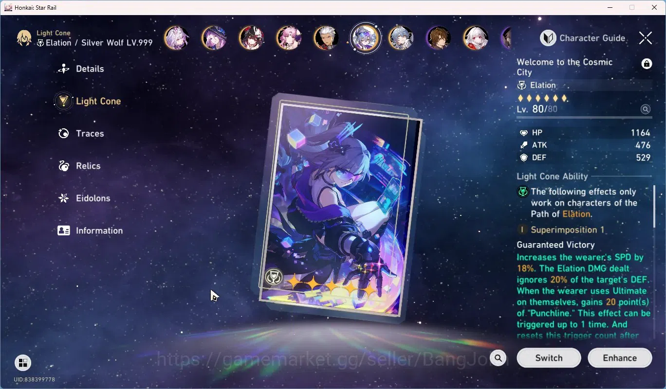Honkai Star Rail Accounts ASIA|TL 70|25 Limited,Casto Premium Tim|[Hyacine,A image 9