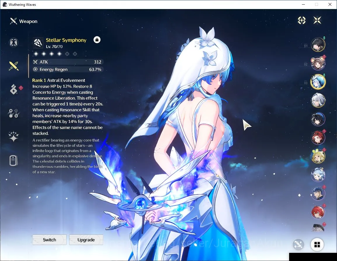 Wuthering Waves Accounts Mid-Game NA|UL43| 2 Limited [Galbrena,Shorekeeper+Sign]|11k Astrite|DB Lv 25|Log Kuro|Take 4
