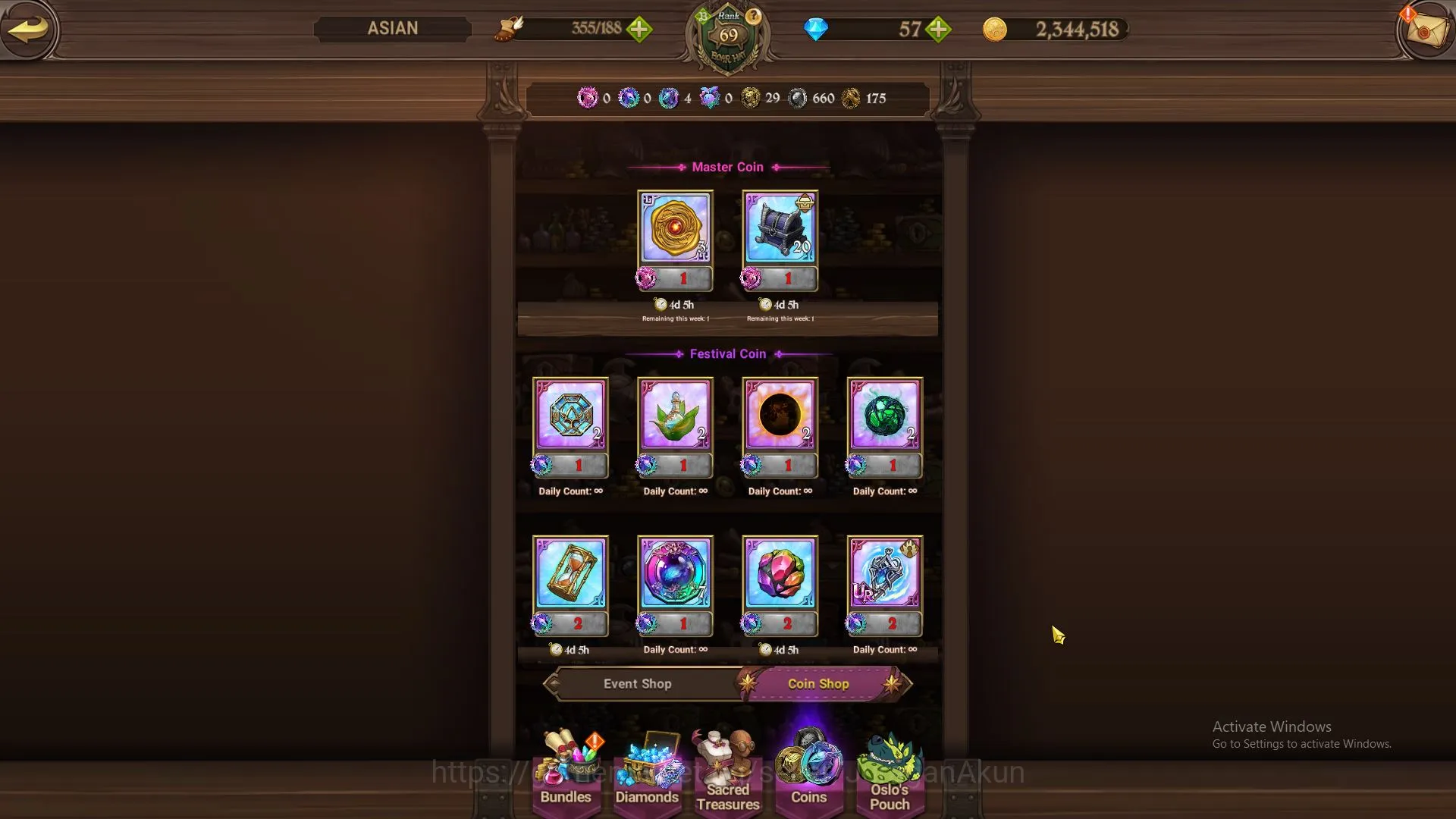 The Seven Deadly Sins: Grand Cross Accounts Midgame ASIA|2,7M CC|1 LR + 5 UR + Collab 5