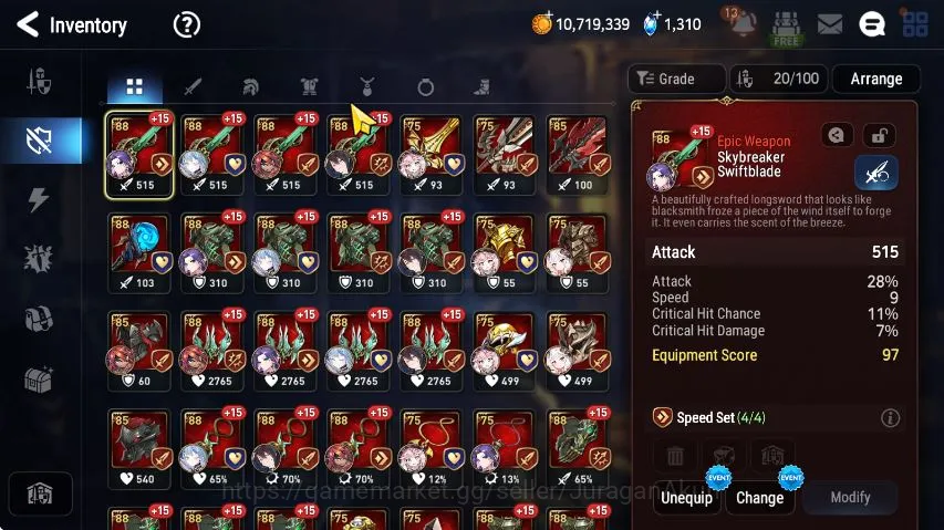 Epic Seven Accounts Mid-Tier Global Unverif|ML7 10