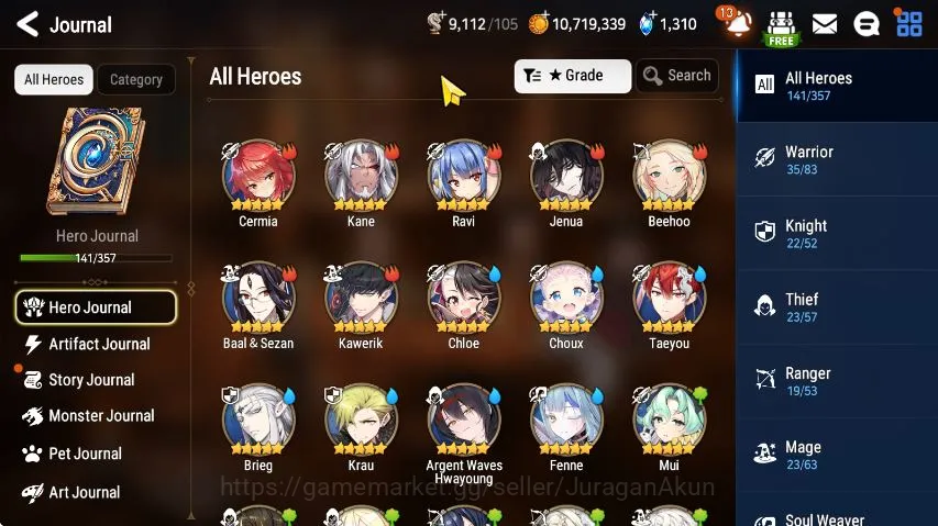 Epic Seven Accounts Mid-Tier Global Unverif|ML7 3