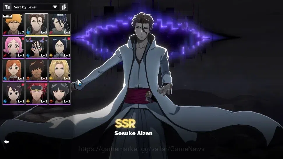 BLEACH: Soul Resonance Accounts A PLUS EU |Fresh Starter LV 3|2 SSR Sosuke Aizen, image 1