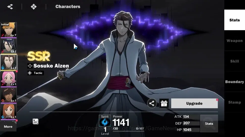 BLEACH: Soul Resonance Accounts A PLUS EU |Fresh Starter LV 3|2 SSR Sosuke Aizen, image 2